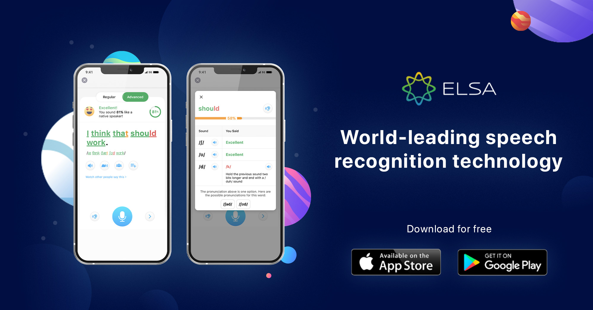 screenshot of ELSA Speak